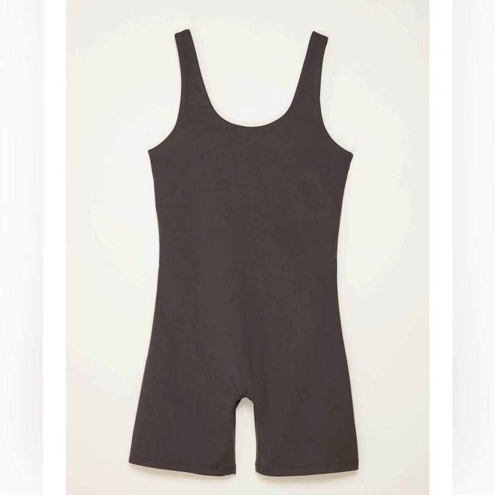 Girlfriend Collective Grey/Moon Bike Unitard | Size M